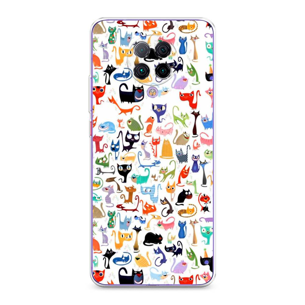 

Чехол на Xiaomi Poco F2 Pro/Redmi K30 Pro "Цветные коты", Разноцветный, 37050-1