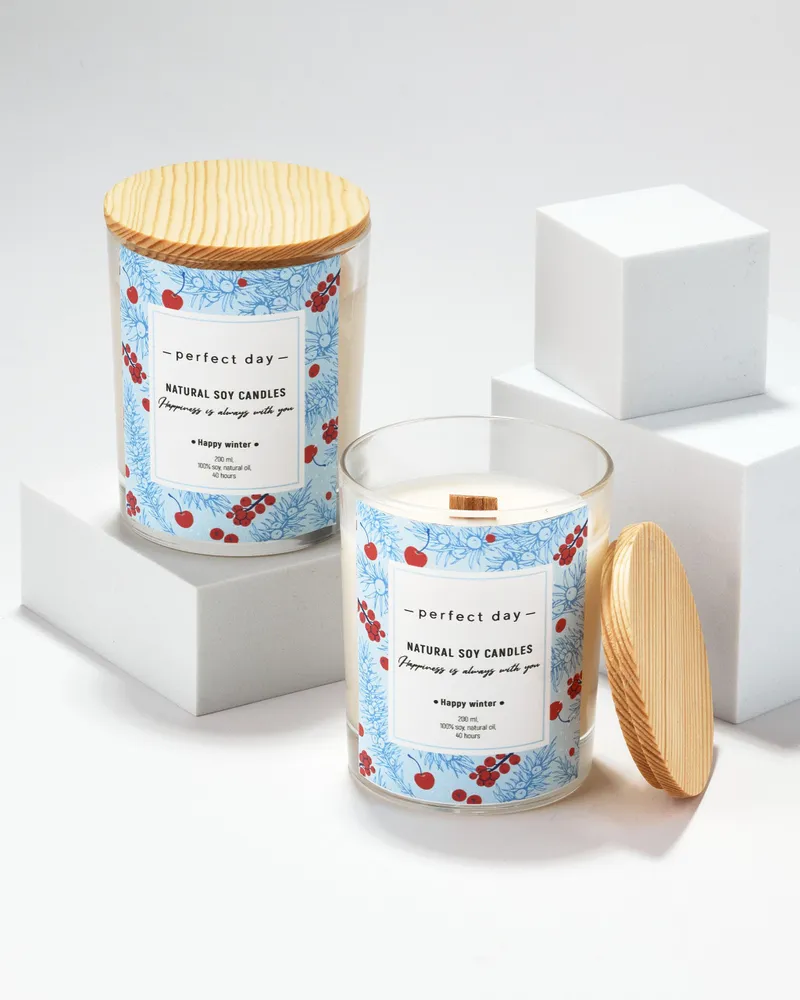 

Интерьерные свечи PERFECT DAY CANDLES Счастливая зима морозный можжевельник, Happy winter / Счастливая зима морозный можжевельник