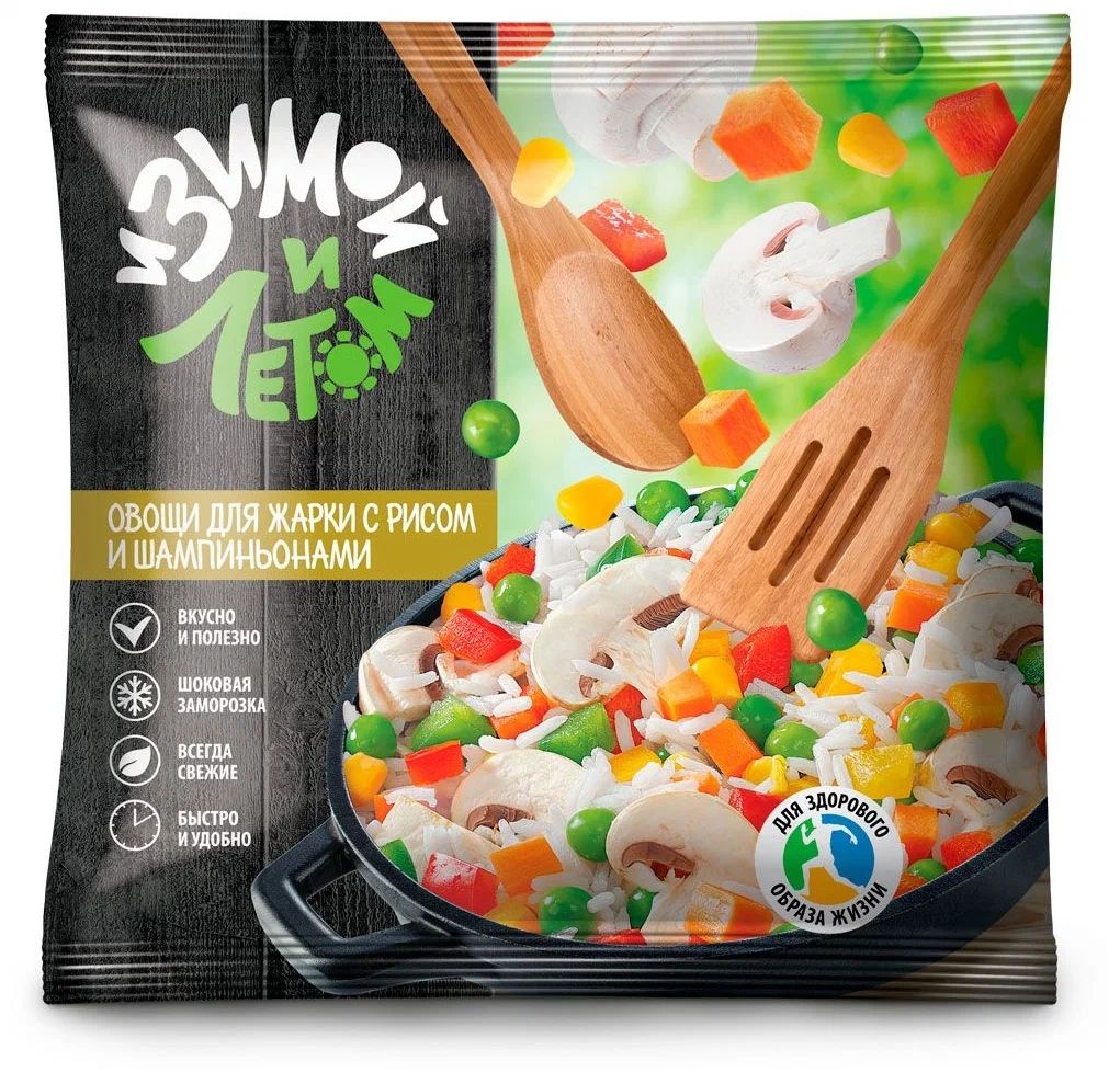 

Замороженная смесь И зимой и летом с рисом и шампиньонами 400 г