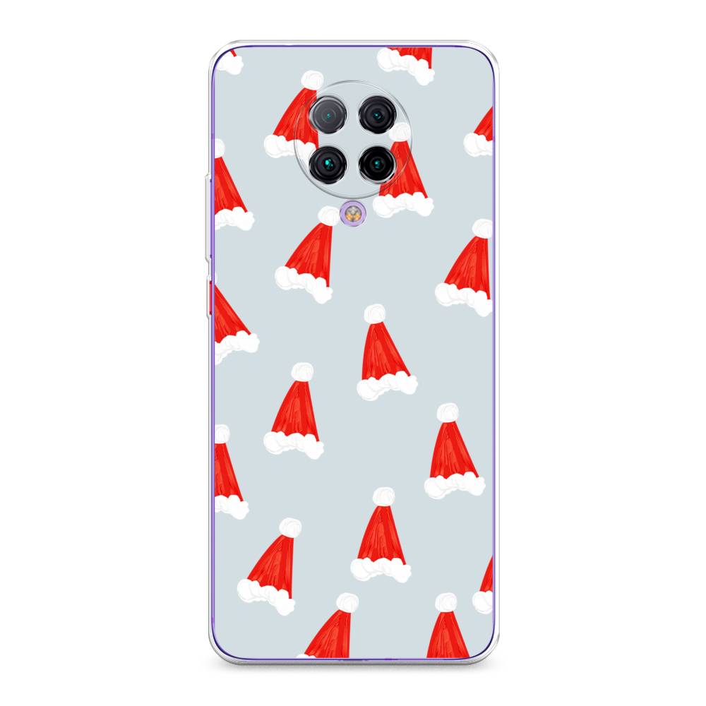 

Чехол на Xiaomi Poco F2 Pro/Redmi K30 Pro "Новогодние шапочки", Белый;красный;серый, 37050-5