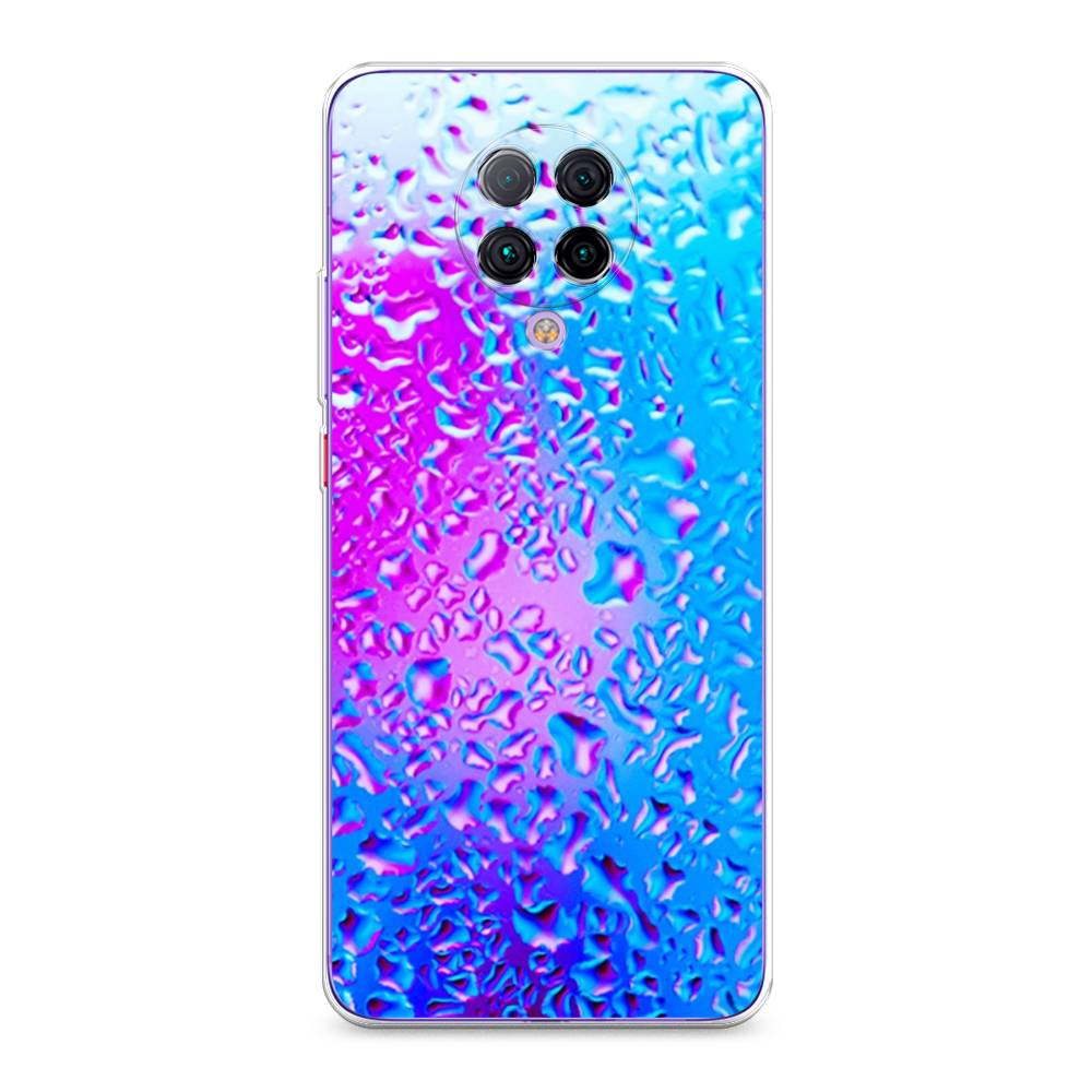 

Чехол на Xiaomi Poco F2 Pro/Redmi K30 Pro "Капли на стекле", Голубой;розовый, 37050-3