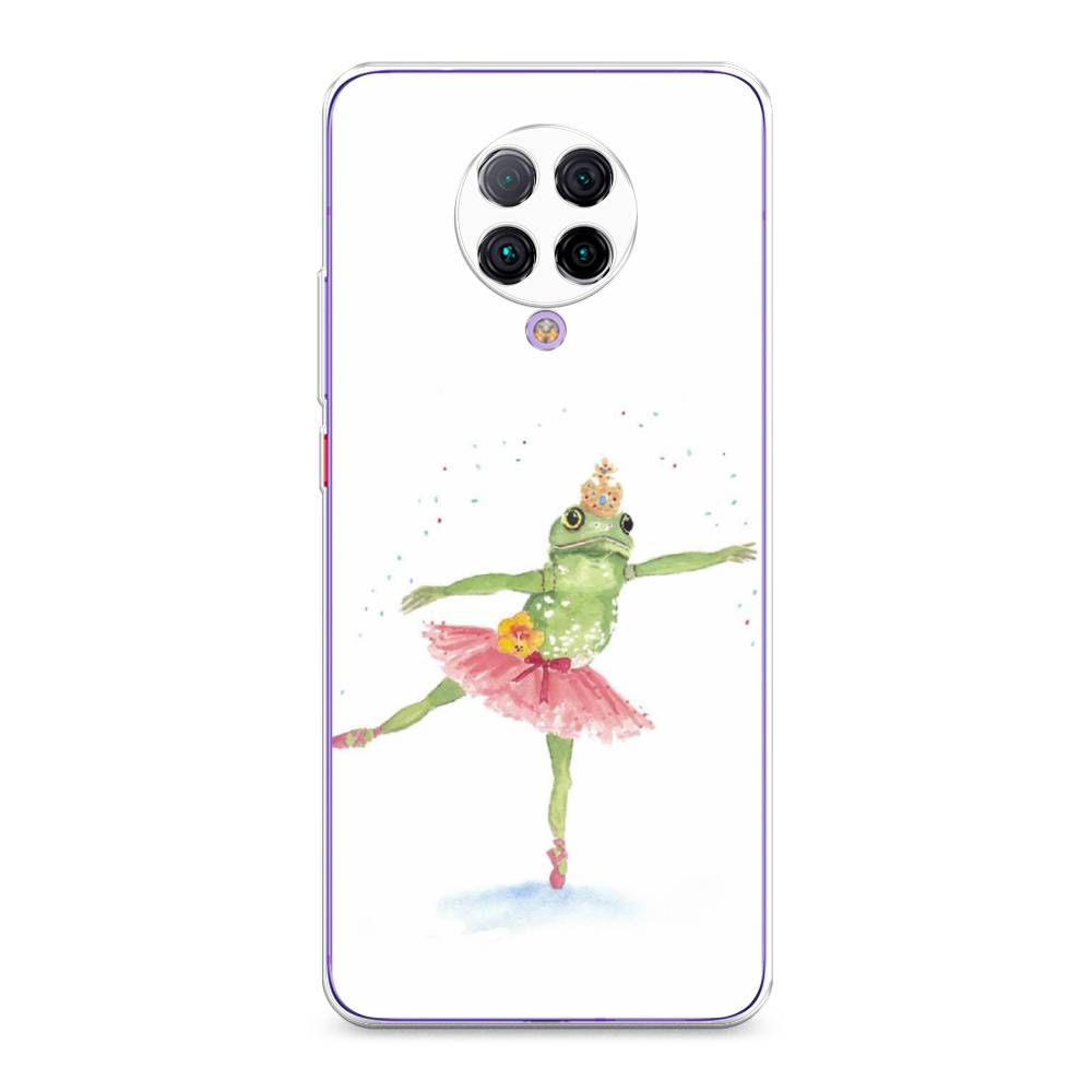 

Чехол на Xiaomi Poco F2 Pro/Redmi K30 Pro "Лягушка-балерина", Зеленый, 37050-4