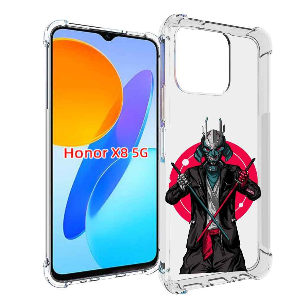 

Чехол MyPads якудза с катанами для Honor X8 5G, Прозрачный, Tocco