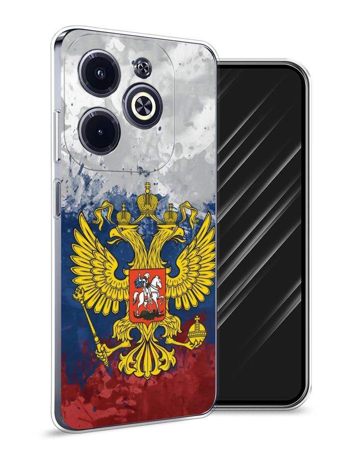 

Чехол Awog на Infinix Hot 40i "РФ", Белый;синий;красный, 3105450-1