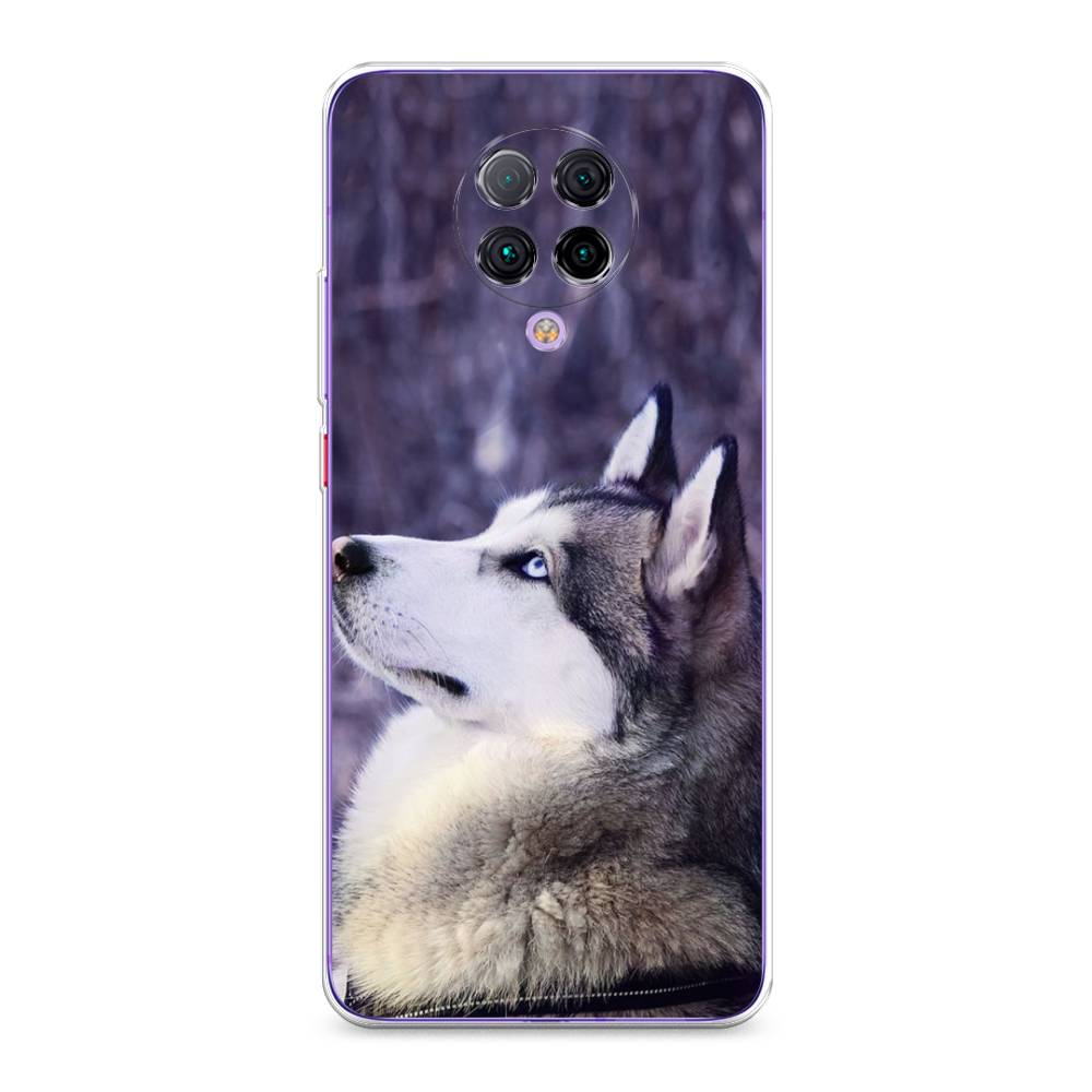 

Чехол на Xiaomi Poco F2 Pro/Redmi K30 Pro "Хаски 1", Фиолетовый;белый, 37050-1
