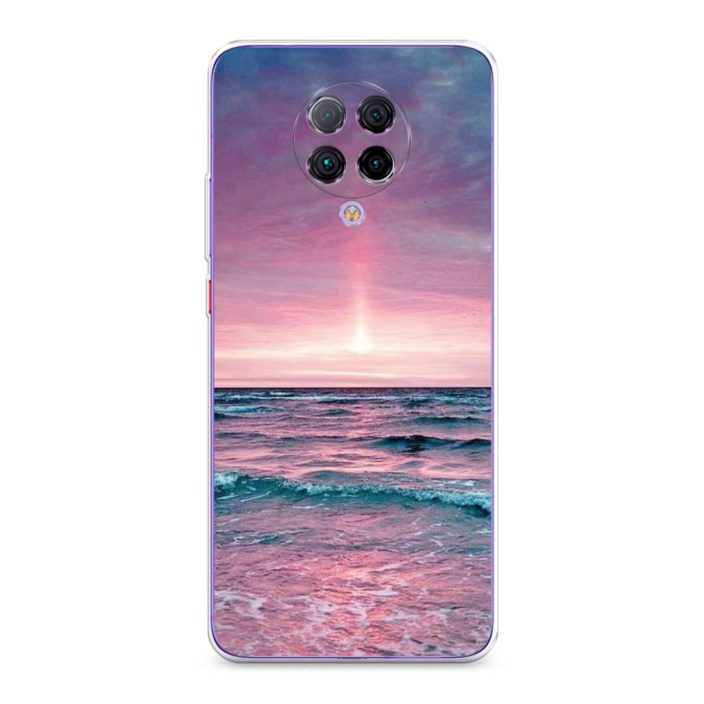

Чехол на Xiaomi Poco F2 Pro/Redmi K30 Pro "Восход 3", Розовый;голубой, 37050-2