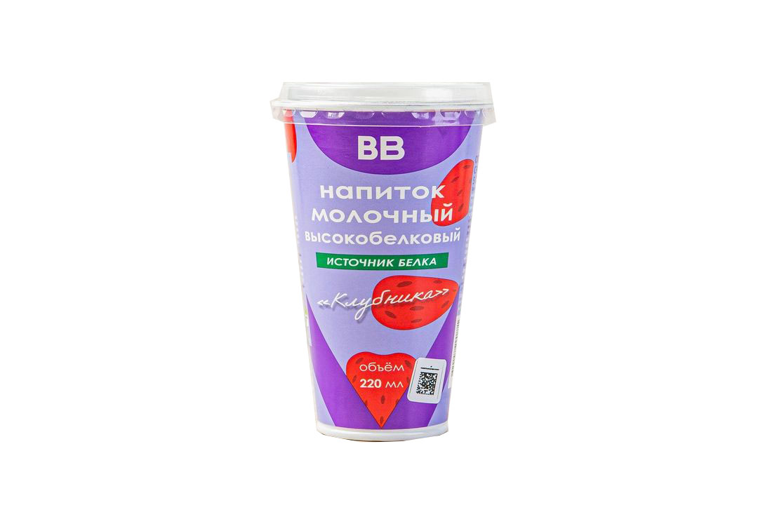 

Молочный напиток ВкусВилл Клубника высокобелковый 220 мл