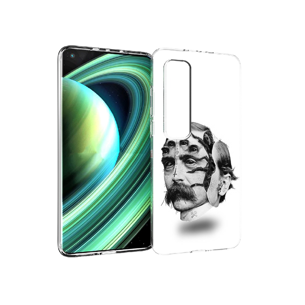 

Чехол MyPads Tocco для Xiaomi Mi 10 Ultra страшное лицо мужчины (PT156404.264.629), Прозрачный, Tocco