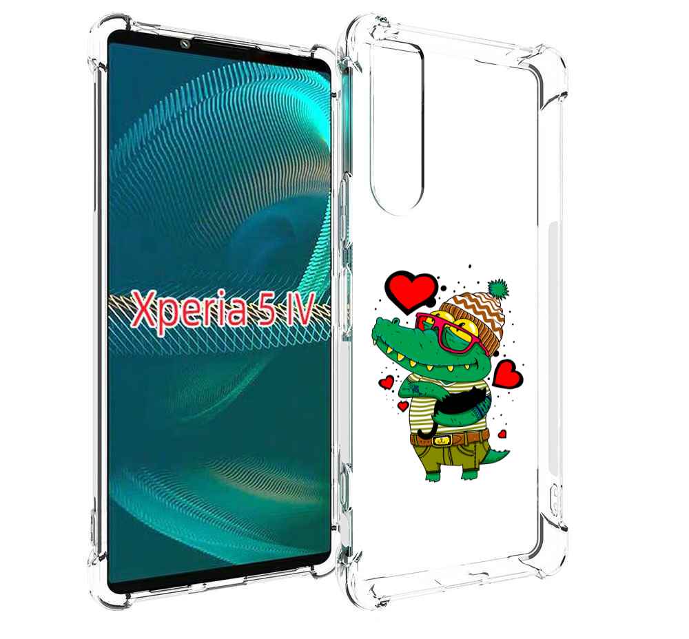 

Чехол MyPads Влюбленный крокодил для Sony Xperia 5 IV (5-4), Прозрачный, Tocco