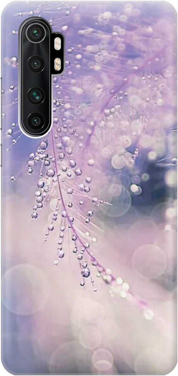 

Чехол на Xiaomi Mi Note 10 Lite "Ветка в капельках", Белый;синий, 2362