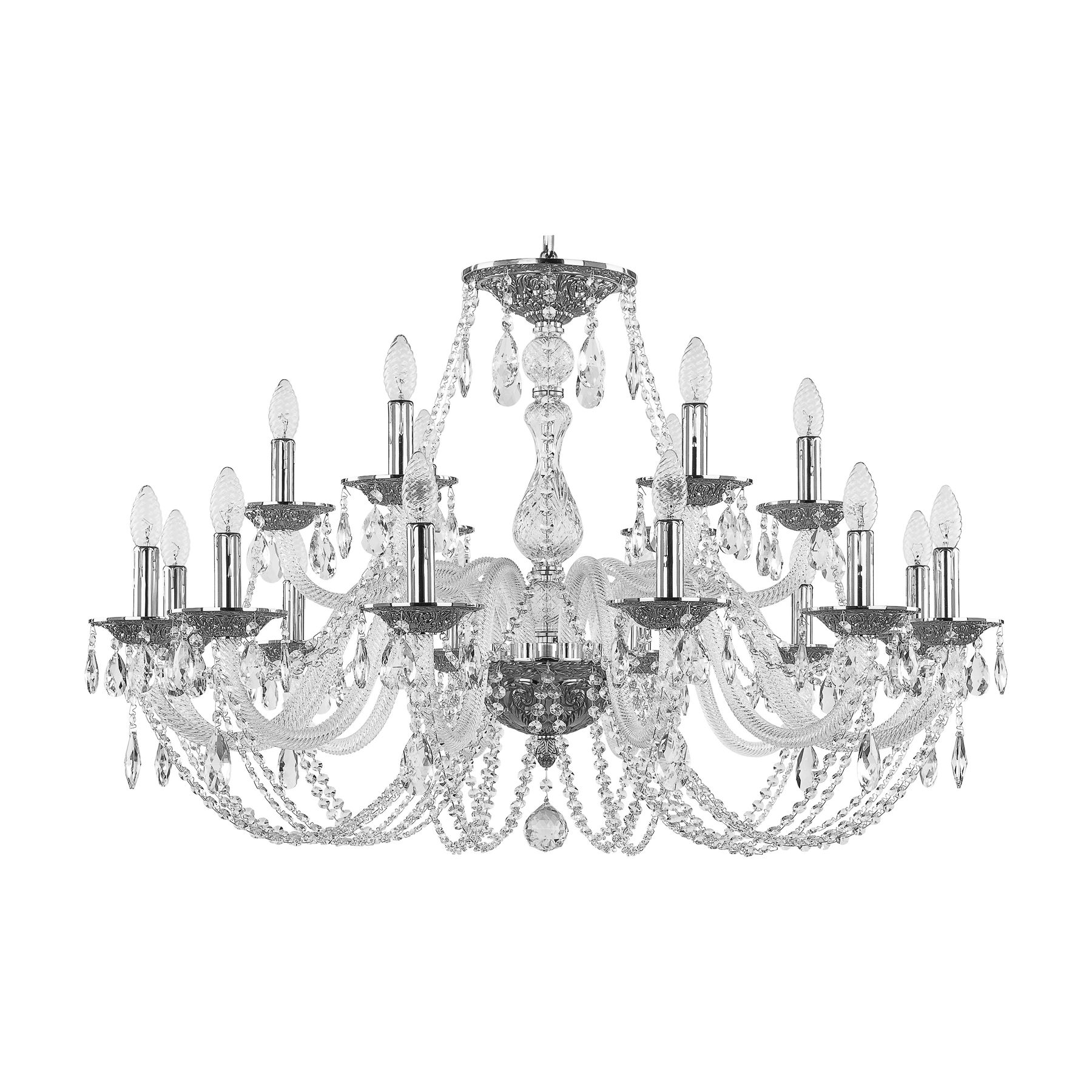 фото Хрустальная люстра 1601/12+6/360 ni bohemia ivele crystal