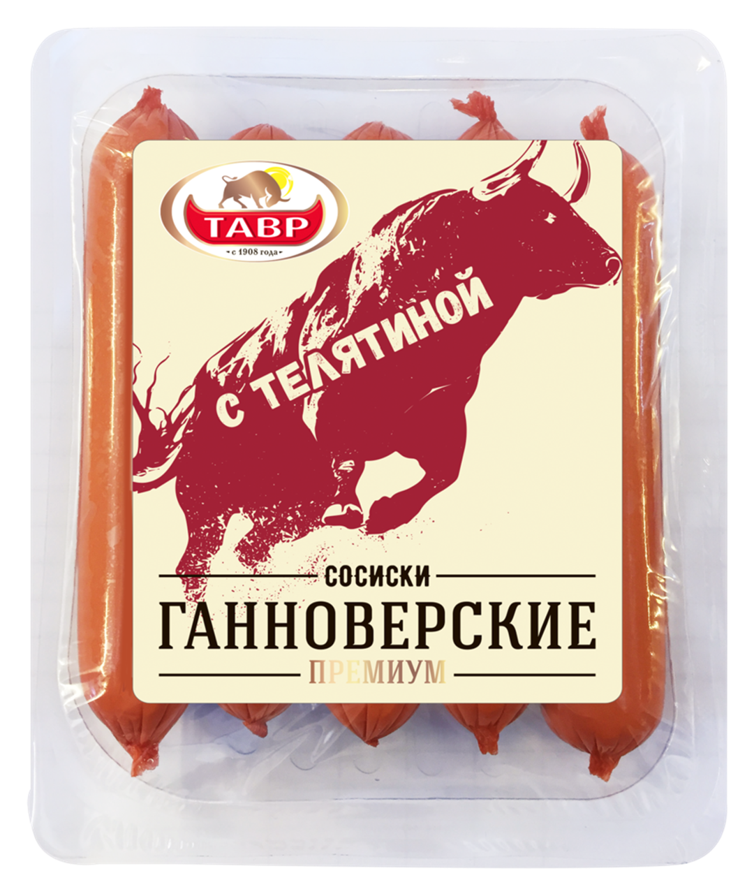 

Сосиски Тавр Ганноверские Премиум с телятиной 300 г