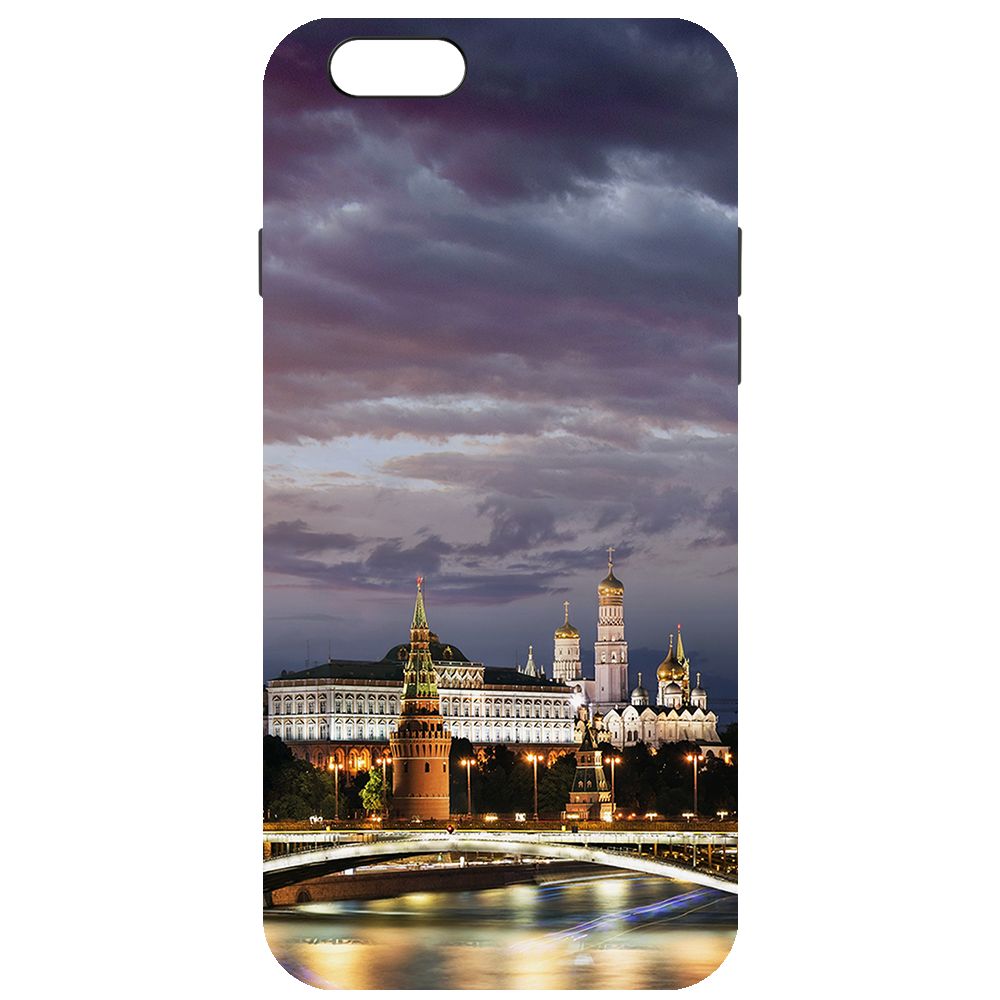 

Чехол-накладка Krutoff Soft Case Россия, Московский Кремль для iPhone 66s черный