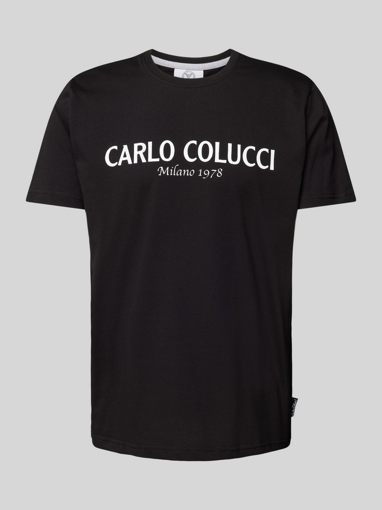 

Футболка мужская Carlo Colucci C2440 черная M, Черный, C2440