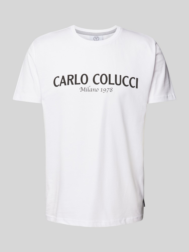 

Футболка мужская Carlo Colucci C2440 белая M, Белый, C2440