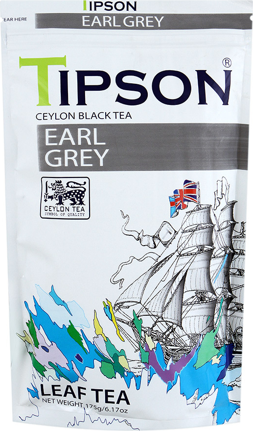 фото Чай черный tipson earl grey листовой 175 г