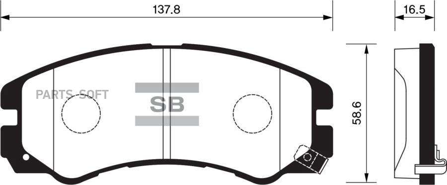 

Тормозные колодки Sangsin brake SP1267
