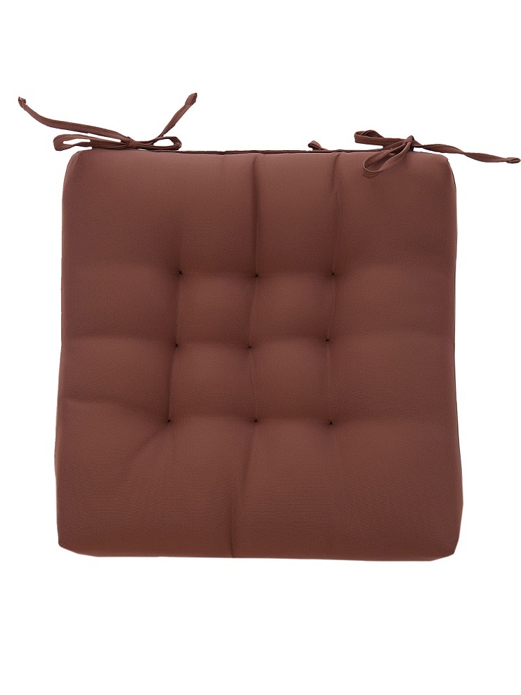 фото Подушка на стул на сидушку цветные сны amo la vita 39х39 см, коричневый 1 шт