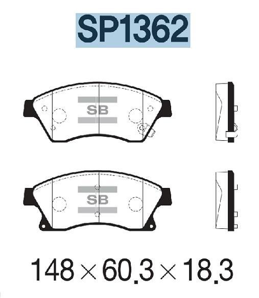 

Тормозные колодки Sangsin brake SP1362