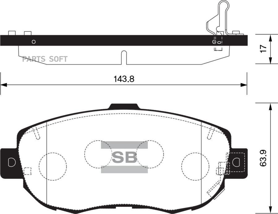 

Тормозные колодки Sangsin brake SP1386