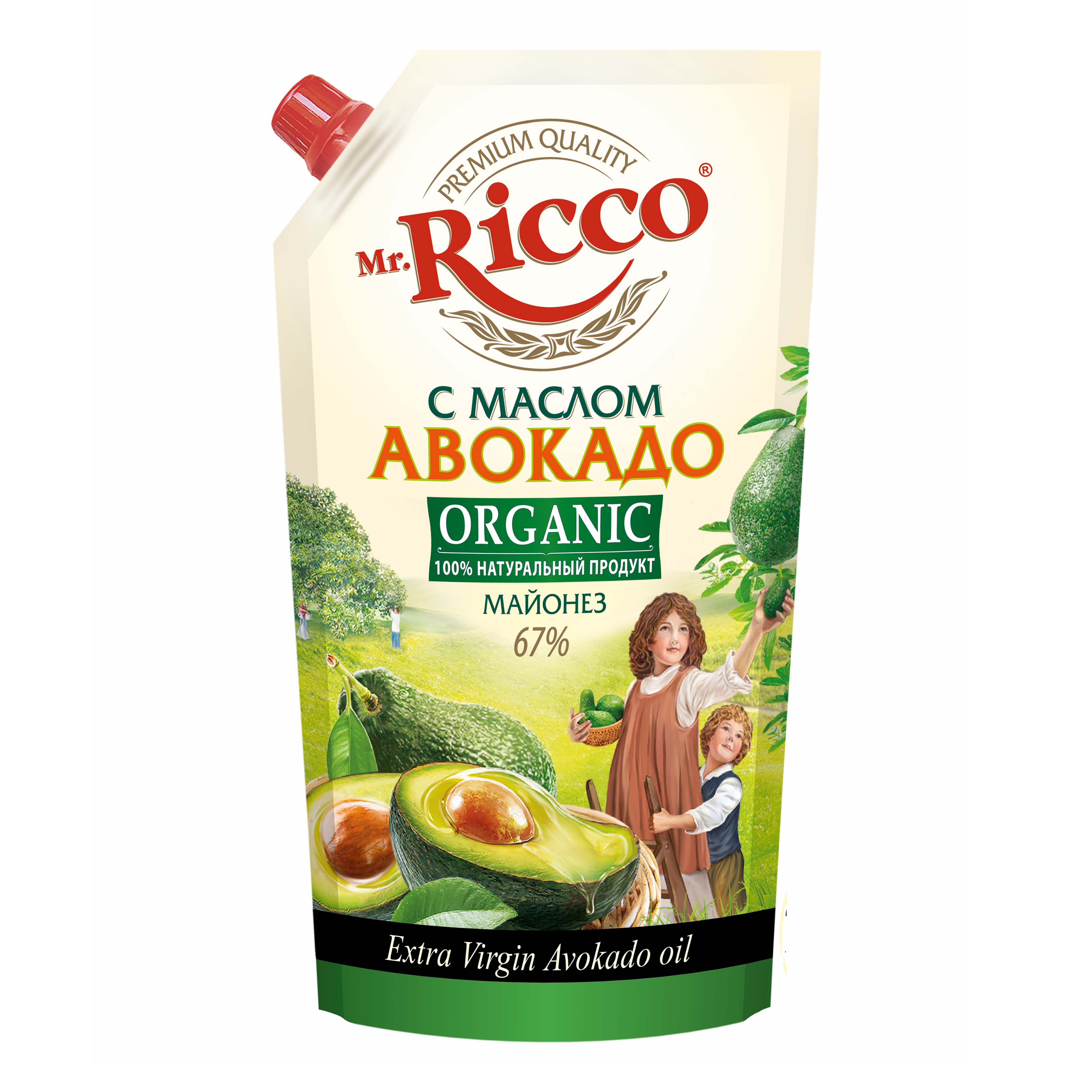 Майонез Mr.Ricco Organic с маслом авокадо 67%