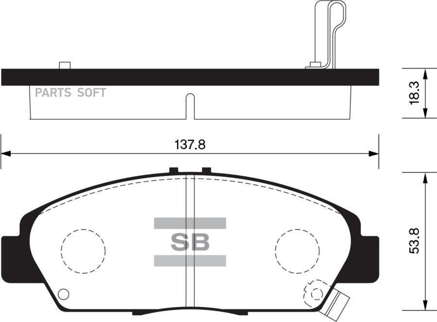 

Тормозные колодки Sangsin brake SP1431