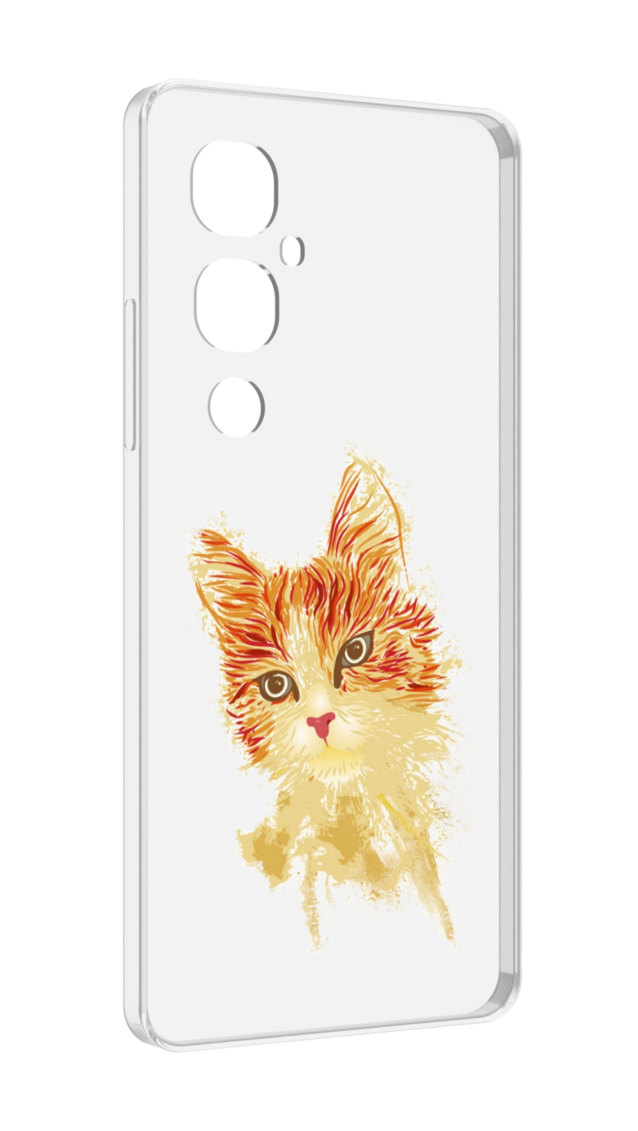 

Чехол MyPads рыжий кот для Tecno Pova 4 Pro, Прозрачный, Tocco