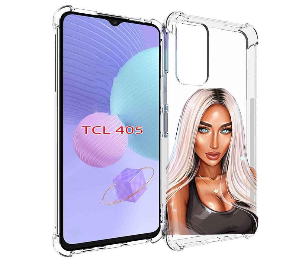 

Чехол MyPads Блондинка женский для TCL 405, Tocco