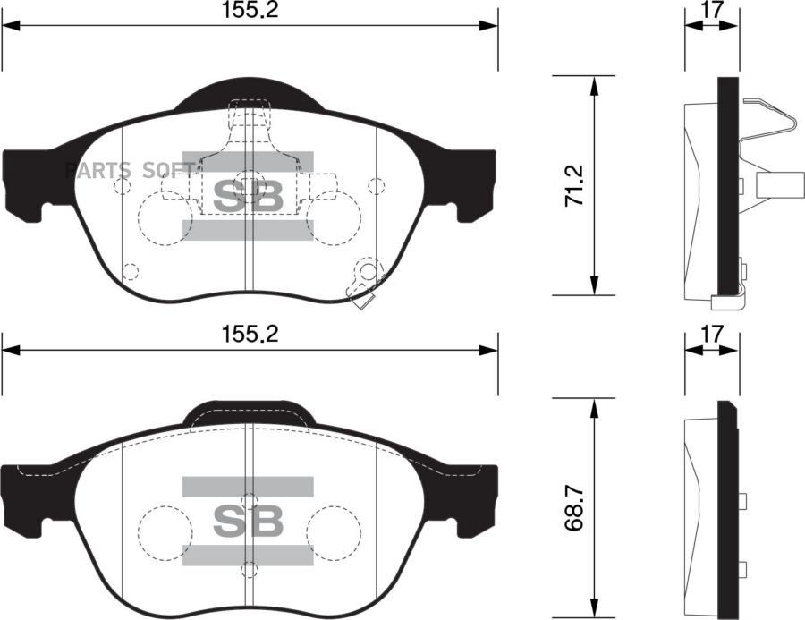 

Тормозные колодки Sangsin brake SP1574