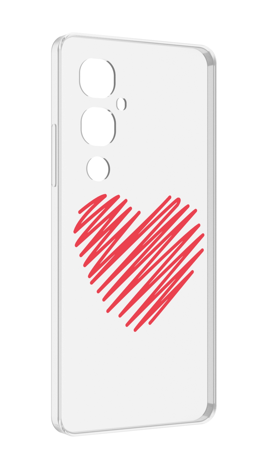 

Чехол MyPads сердечко-одной-линией для Tecno Pova 4 Pro, Прозрачный, Tocco
