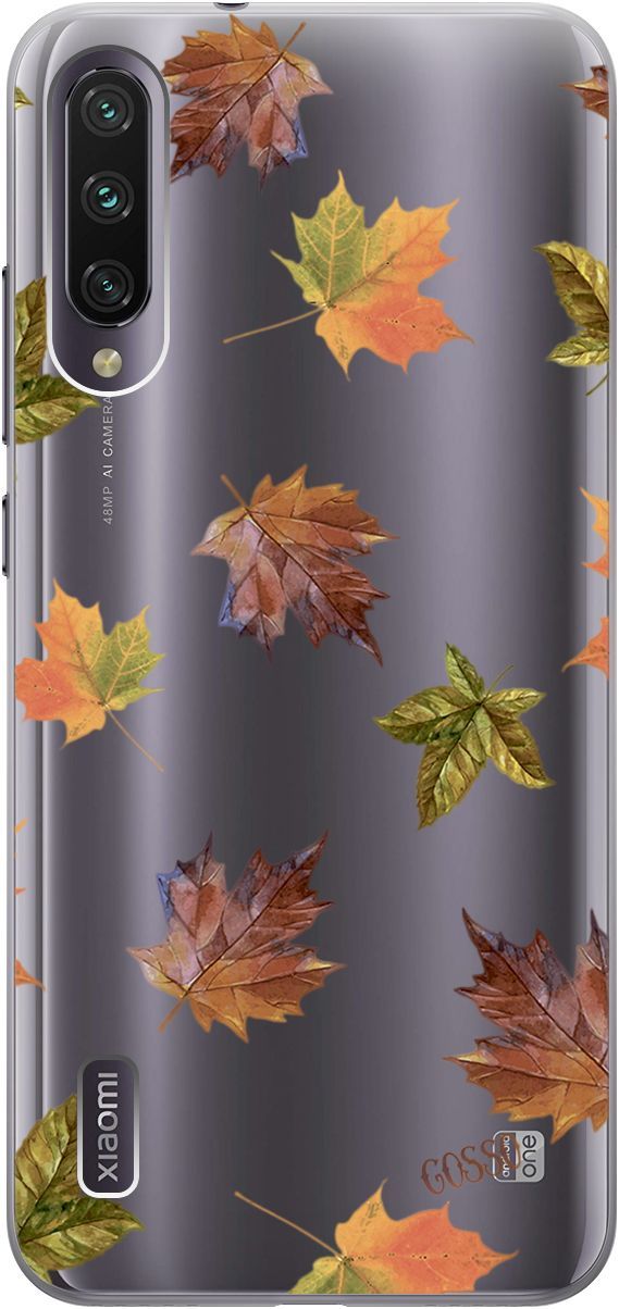 

Чехол на Xiaomi Mi A3 "Maple" прозрачный, Прозрачный;оранжевый, 1825