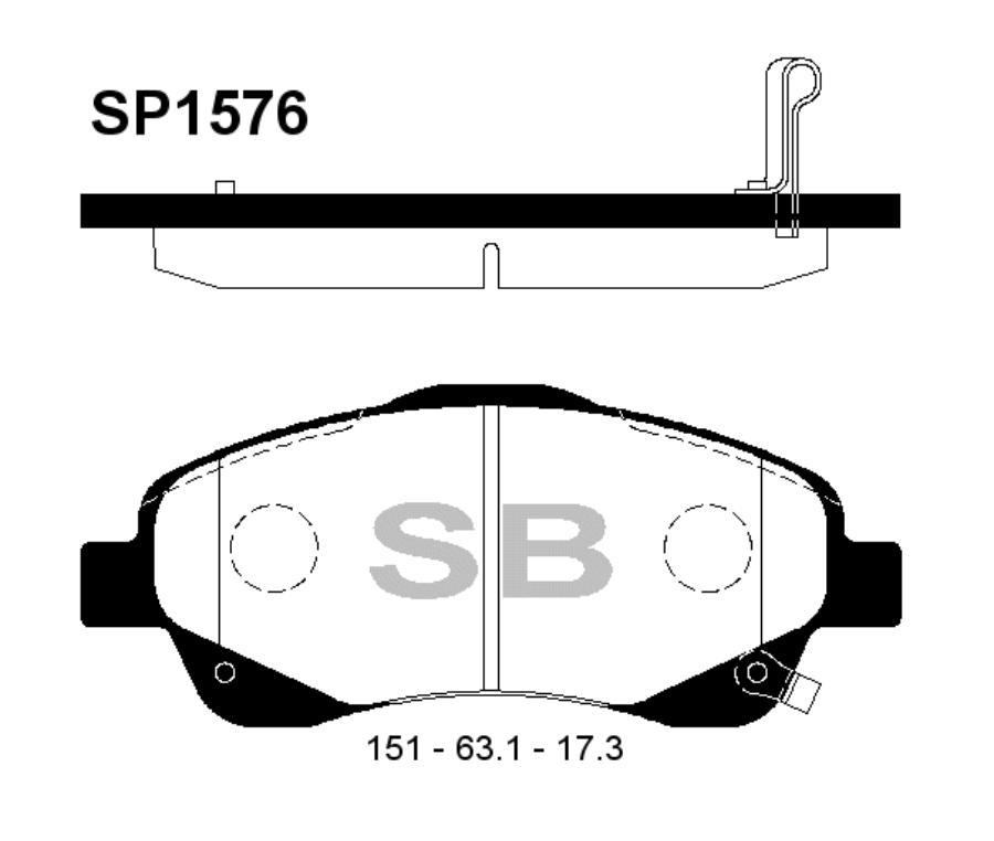

Тормозные колодки Sangsin brake SP1576