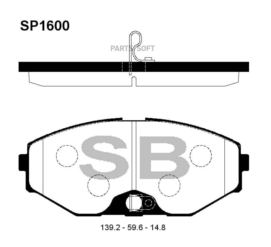 

Тормозные колодки Sangsin brake SP1600