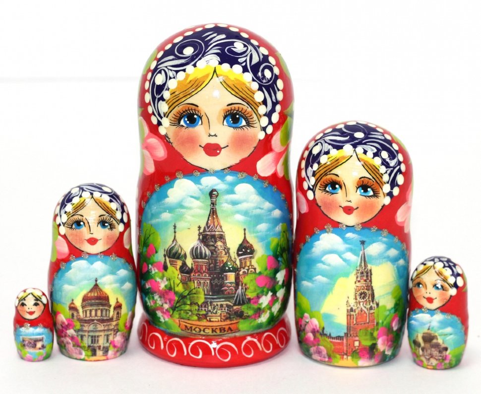 

Матрёшка Виды Москвы (5 мест, 17 см)