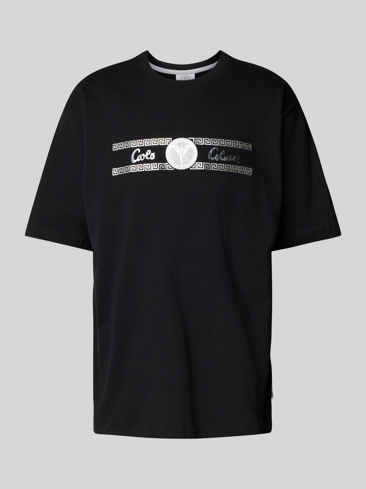 

Футболка мужская Carlo Colucci C3368 черная XXL, Черный, C3368