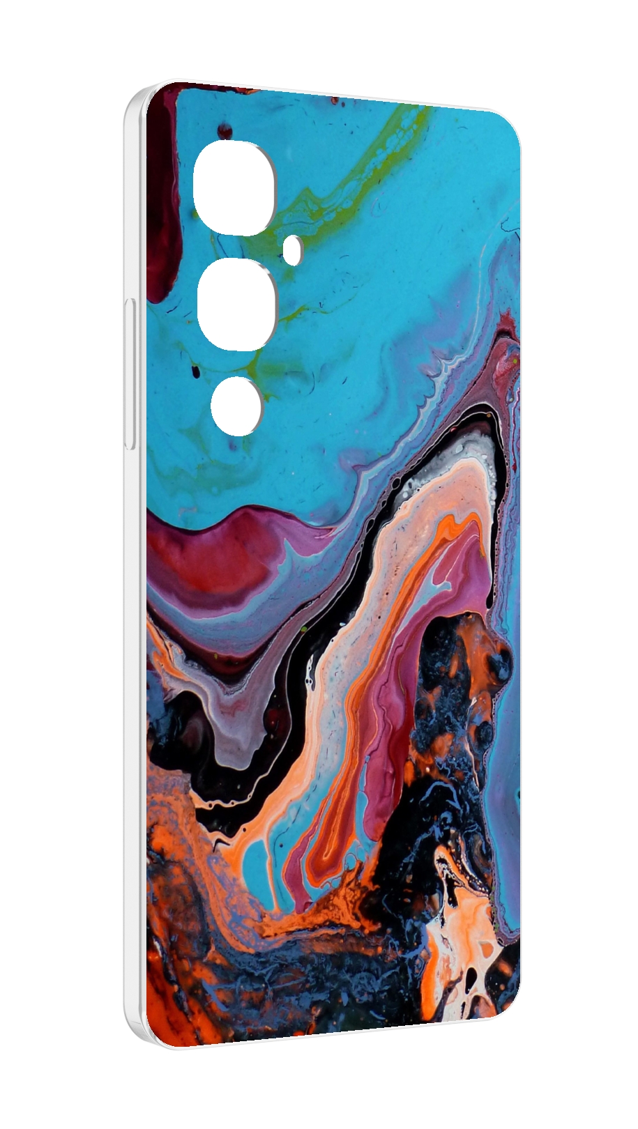 

Чехол MyPads смешанные краски для Tecno Pova 4 Pro, Прозрачный, Tocco