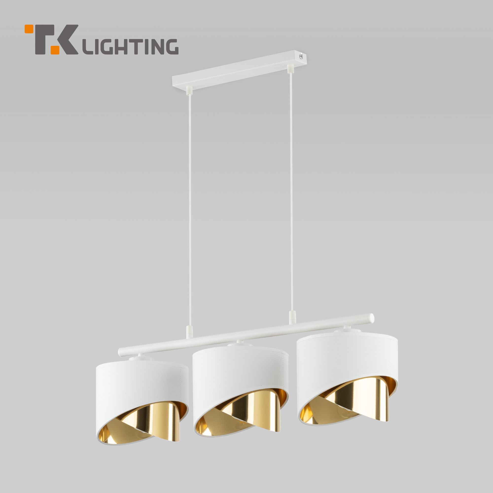 Подвесной светильник на 3 плафона TK Lighting Grant White 4821 белый/золото E27