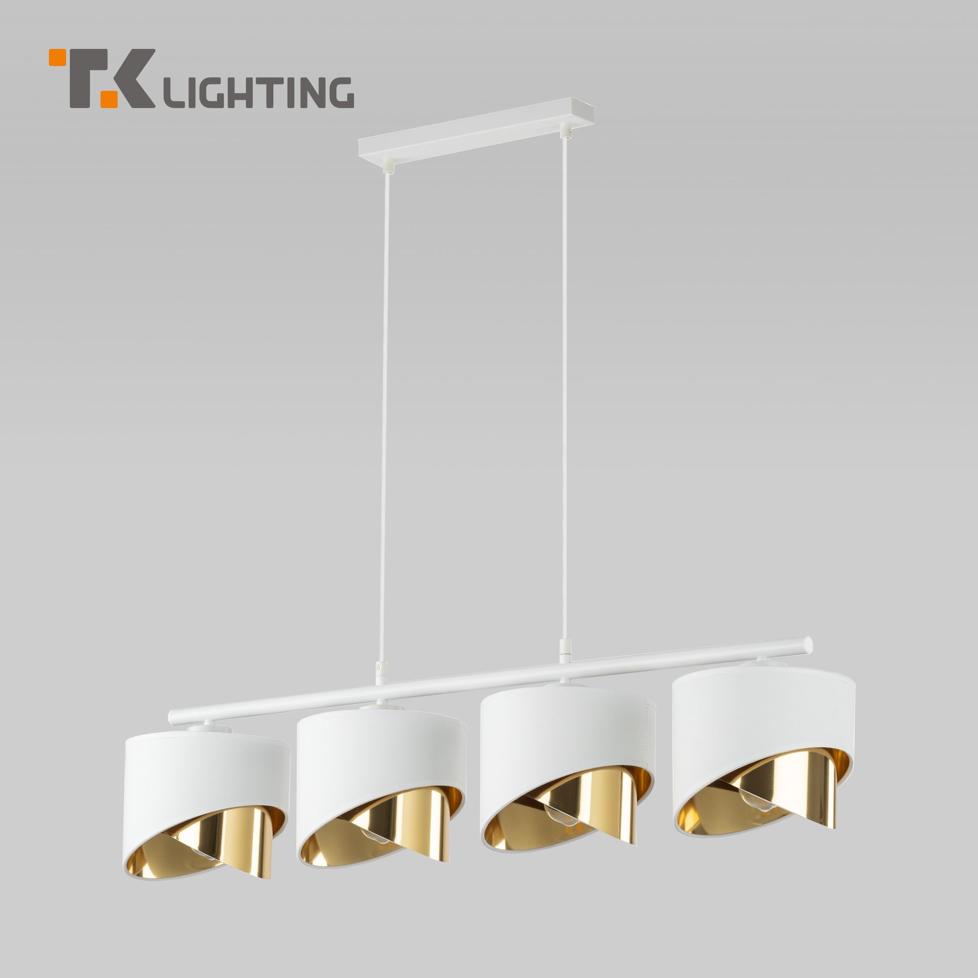 Подвесной светильник на 4 плафона TK Lighting Grant White 4822 белый/золото E27