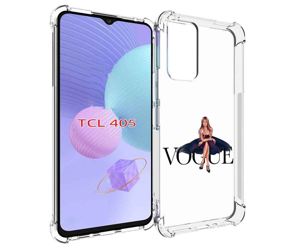 

Чехол MyPads Вог-девушка женский для TCL 405, Tocco