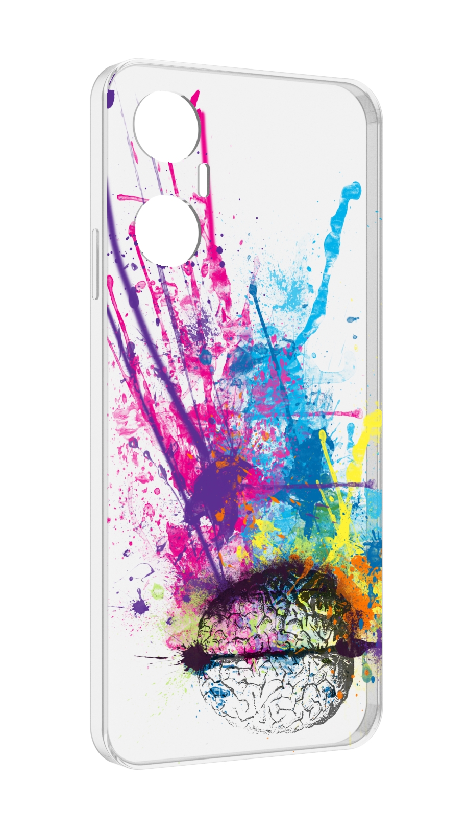

Чехол MyPads яркий красочный мозг для Infinix Hot 20 5G, Прозрачный, Tocco