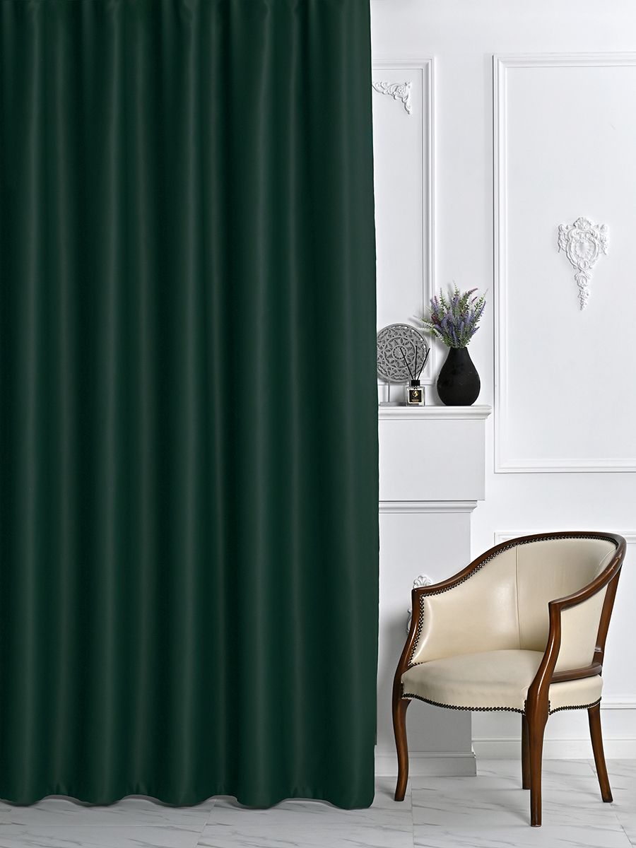 

Штора A&H блэкаут 200x250 см 1 шт на шторной ленте, BLACK-1