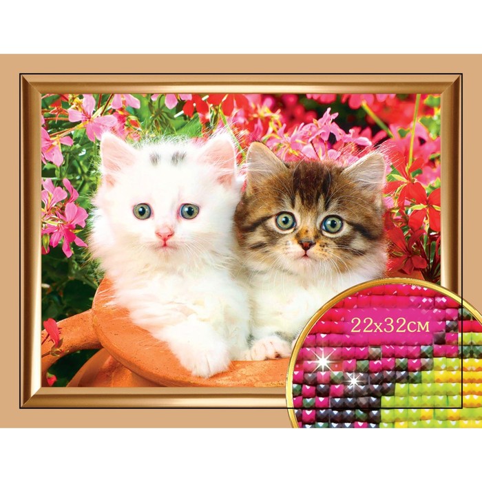 

Алмазная мозаика Школа талантов Котята, 22х32 см, Котята