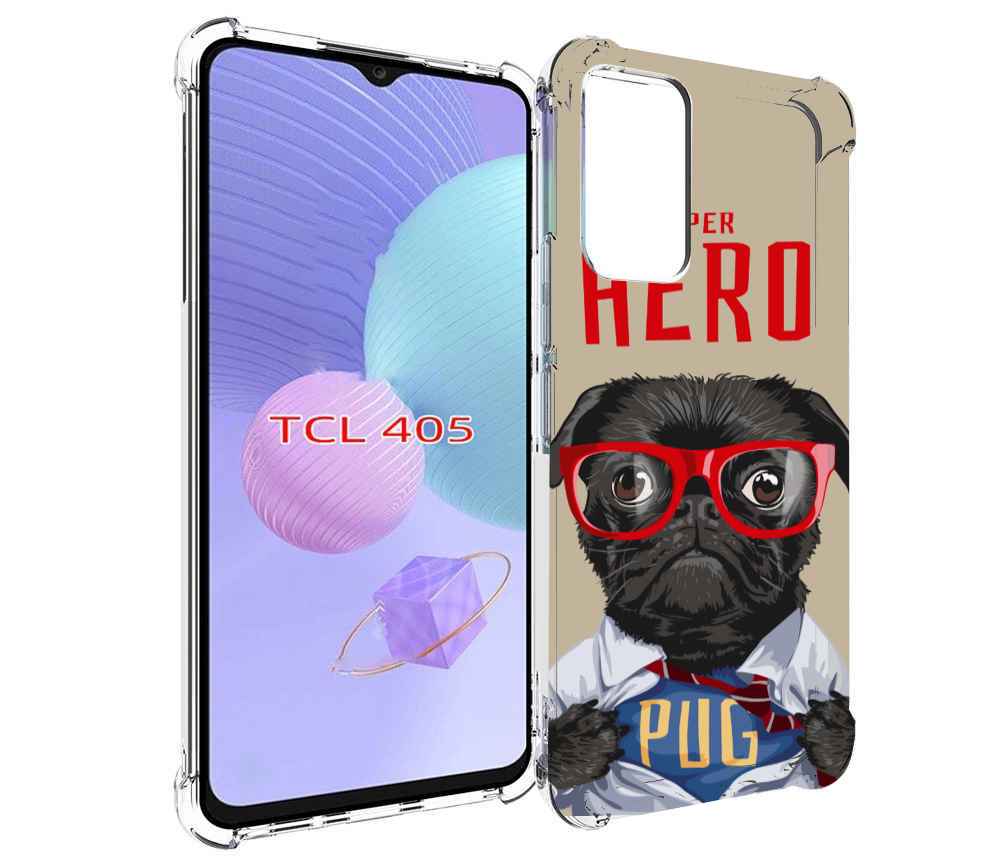 

Чехол MyPads Герой-PUG для TCL 405, Tocco