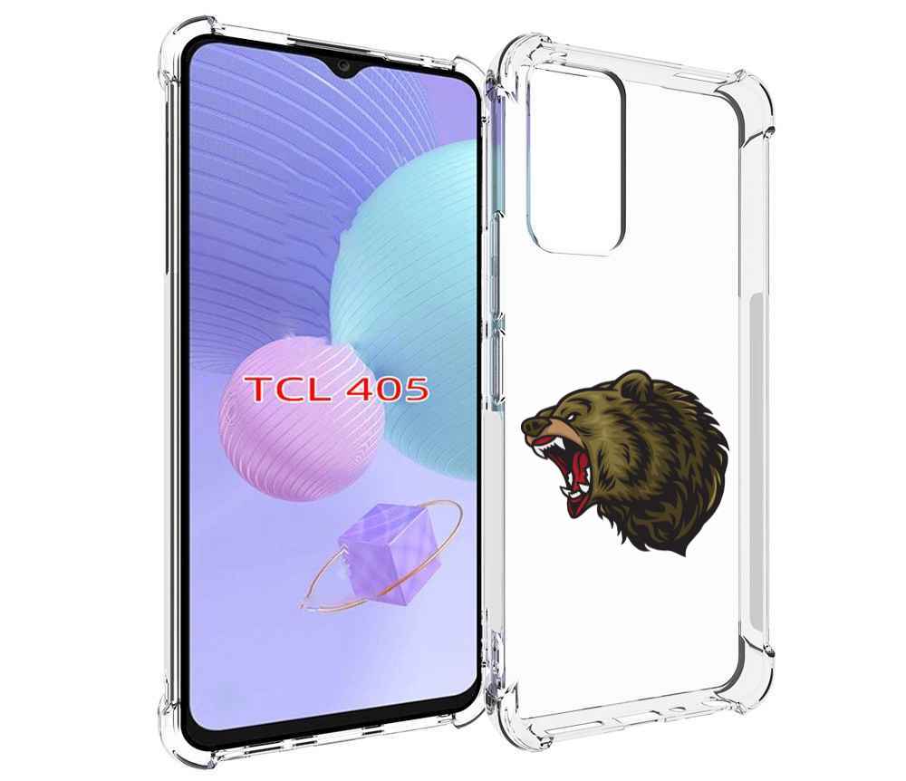 

Чехол MyPads Голова-медведь для TCL 405, Tocco