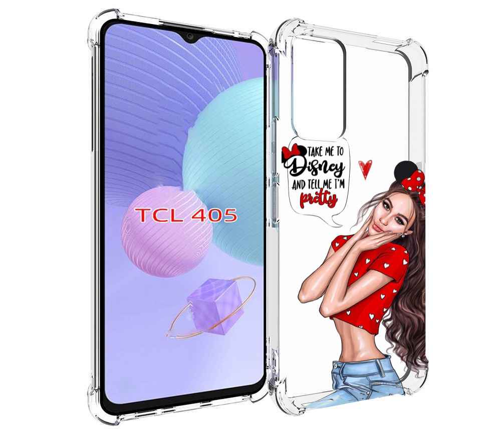

Чехол MyPads Девушка-Мини женский для TCL 405, Tocco