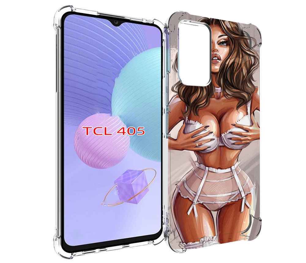 

Чехол MyPads Девушка-в-кружевном для TCL 405, Tocco