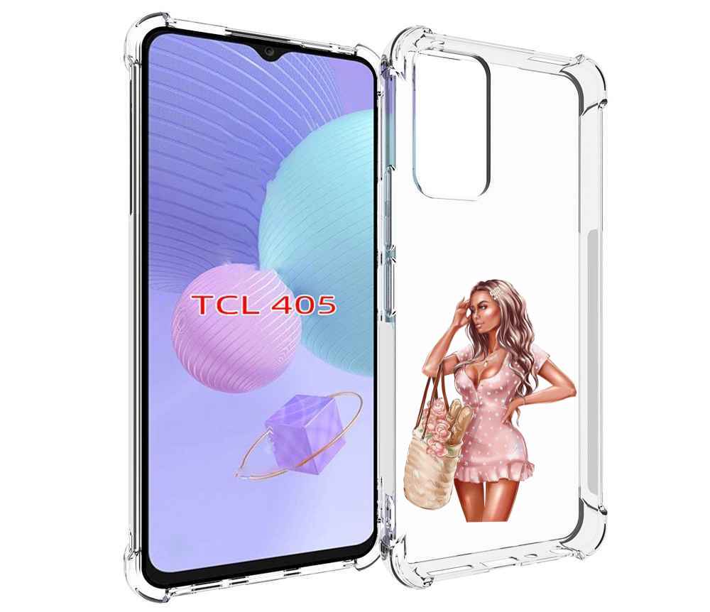 

Чехол MyPads Девушка-в-мини-платье женский для TCL 405, Tocco