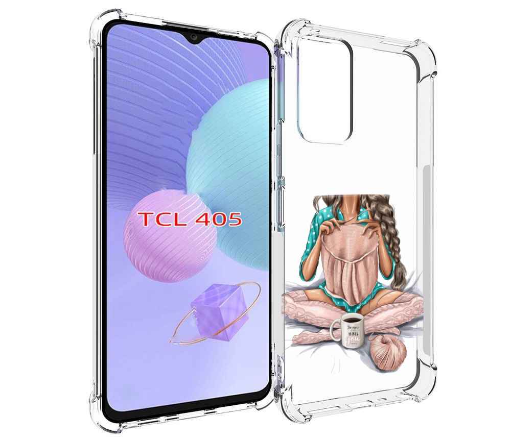 

Чехол MyPads Девушка-вяжет женский для TCL 405, Tocco
