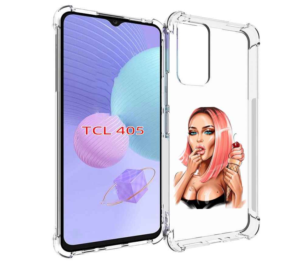 

Чехол MyPads Девушка-и-мороженое женский для TCL 405, Tocco