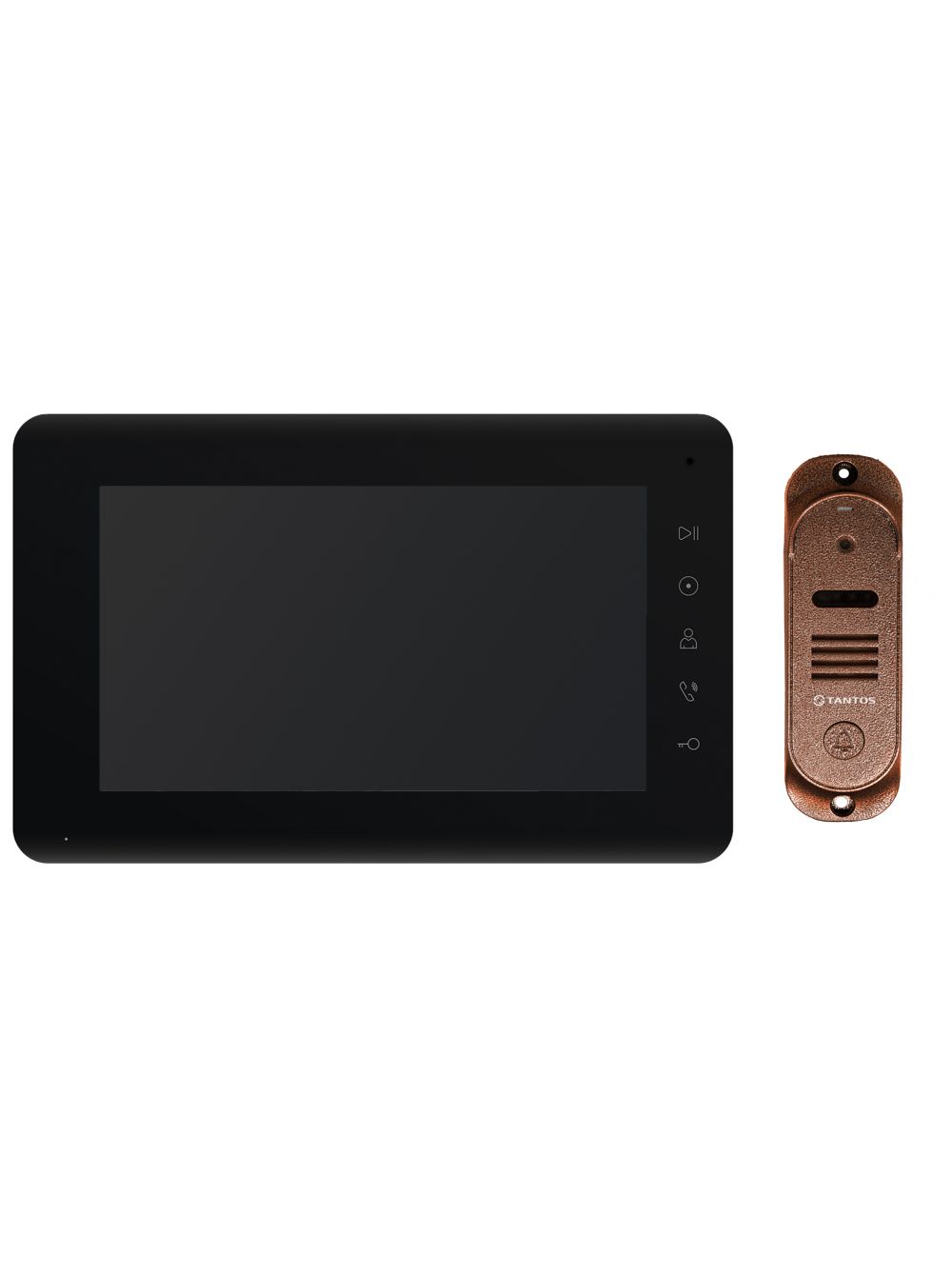 Комплект видеодомофона Tantos Mia HD (черный) и Stich hd (медь) Н2-00003507 вызывная видеопанель цветного видеодомофона commax drc 4cphd2 медь